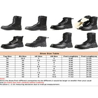 Ženske radne čizme Plišani obloženi gležnjače lagani topli čizmi unise okrugli cipele za cipele za cipele muškarci čipkani zimski čizme Crne crne 8