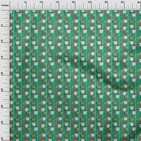 Onuone viskoza šifon zelena tkanina Sretan božićni šivanje zanata za obnavljanje tkanine otisci dvorišta Wide-7q5