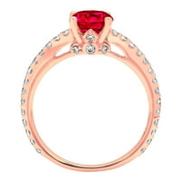 1.51ct okrugli rez simulirani turmalin 18K ružičasto zlatni godišnjica Angažovane prstene veličine 7.25