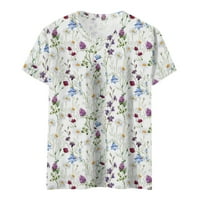GDFUN Ljetni vrhovi ženski modni casual kratkih rukava Print TOP Bluza