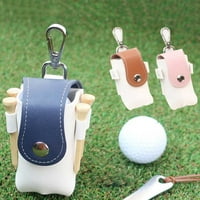 Thinsont Golf Ball Bag Storage PU kožna mini torbica unutarnjim golf ružnim sportom Organizacija džepnih dodataka Pokloni Brown