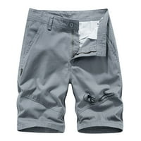 Sawvnm Muške plus veličine Teretne kratke hlače Multi-džepovi opuštene ljetne plažne kratke hlače poklon za odrasle Grey XXXL