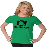 OH Snap Camera Snaphot Slatka hobi Ženska majica Dame Tee Brisco Marke 3x
