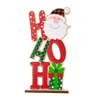 Shulemin Božić Desktop Dekoracija drveta Santa Claus Snowman Gnome Colorful Pismo-puna od punog drvenog drvenog drvenog za odmor Ormar Ornament Poklopac poklona