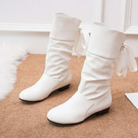 Voncos Womens Cleance Clearence - toplo lagana jesen i zima široka širina Komforne žene cipele bijele veličine 40