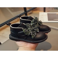 Gomelly Child Boots Neklizne čizme Bowknot Haljina Boot udobne kratke bootie školske vjenčane princeze crna 6c
