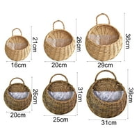 Deyuer set Collect Basket Handmade tkanje multifunkcijskih ratana zidna ograda viseći držač postrojenja