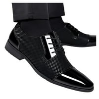 Yolai Classicy Style kožne cipele za muškarce kliznu na PU kožnu gumu jedini blok na petu