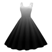 Koaiezne haljine za žene pogodne vintage haljine za ženske dužine koljena bez rukava Retro a linija Flared Swing Formact matural party haljina