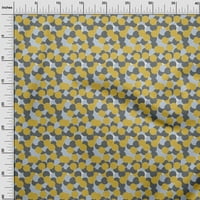 Onuone pamuk poplin žuti tkaninski geometrijski zanatski projekti Dekor tkanina štampan dvorište širom