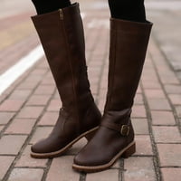 Zunfeo žene zimske čizme - Chelsea Boots casual patentne patentne patentne patentne patentne bljeskalice Čvrsto čizme Božićni pokloni Clearence 6,5