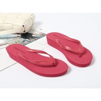 HOTOSW ženske dame Ljetna platforma Flip Flop Thong vanjska plaža svjetlosna klina sandala papučica