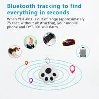 Mini GPS lokator za praćenje, mali prijenosni Bluetooth inteligentni uređaj za protupodrerenje za luge Kid kućni ljubimac mačji pas, pseći šapu dizajn vodootporni Bluetooth alarmi