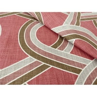 Dizajnerski pamučni crveni smeđi ODEE Ispis kuće ukrašavanje tkanine, tkanina od dvorišta