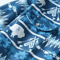 Blueeeek muško proljeće i jesen rever digitalna majica za tiskanu košulju zgusnuta jakna s dugim rukavima