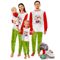 Podudarni obiteljski božićni pidžami postavlja božićne bivole plaćene pruge ispisane veličine za djecu-dječje ljubitelje-kućne ljubimce i hlače bodysuits pidžama