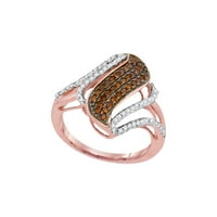 1 2CTW-Diamond Modni crveni prsten