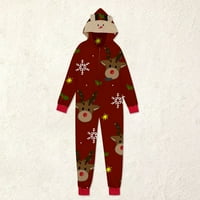 HOMCHY božićni sa kapuljačnim kombinezon-pajamas loungewewwewove odijelo, porodični Xmas podudarni setovi