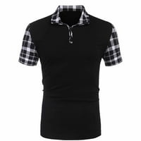 Muška polo majica casual plairana kratki rukav sa zatvaračem Slim Fit Golf majica Classic Fit White Black Pique Polo majice
