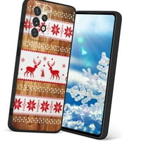 Kućište za božićne jelene-drvene teksture za Samsung Galaxy A 5G