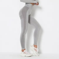 Žene visokog struka joge nogavi yoga hlače Tummy Control Work Sportske trke Hlače Activeweb HIP brzo sušenje obrezane rastezanje Yoga Hlače Bijelo l