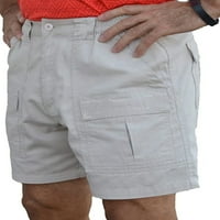 Muškarci Ljetne kratke hlače Multi-džepovi Dugme Dugme Plaže Kratke hlače Muški salon teretni odmor Beige 3xl
