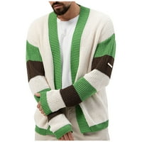 Zimska vintage kardigan džemper jakna za muškarce casual trendi s dugim rukavima meki kaputi Udobne putovanja Jakne za zabave Green, L