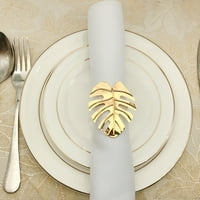 List prstenovi za salvete, metalni držač prstena za ubrus za dekor za stol za večeru, vintage svadbena strana