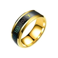 Yubnlvae prsten prsten par inteligentni čarobni modni fizički displej prsten temperatura zvona zlato 10