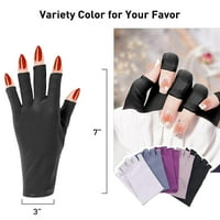 UV-rukavice-za noktiju, UPF50 + UV zaštitne rukavice za manikure, rukavice bez prstiju za zaštitu ruku od noktiju UV svjetlosti