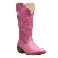 Ženska zapadna ružičasta kaubojska boot Cimmaron Country Round Foos by Silver Canyon, Veličina 8.5