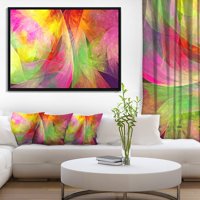 Art DesimanArt spektakularni multi boja uzorak cvjetni uokvireni platneni umjetnički ispisu u.