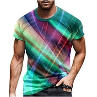 Muški kratki rukav CrewNeck majica Casual 3D printske košulje modne grafičke vrhove TEES majice Plus veličina