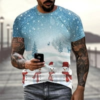 Muška modna božićna majica SSports ffitness na otvorenom 3D digitalni tisak majica kratkih rukava majica za muškarce t majice g l