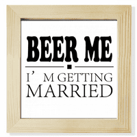 Osobni status brak brak pivski kvadratni okvir okvira zidna tablica