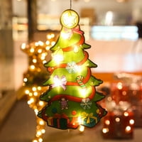 Pgeraug Božićni ukrasi Božićna gudačka svjetla, LED božićni ukrasi Santa Claus Božićno drvce visi c