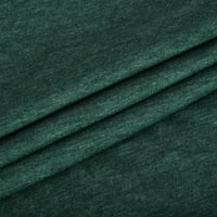 Bigersell V izrez T majice za žene Modne žene okrugli vrat Kratki rukav ruffles tiskani majica na vrhu ljetna bluza obična tunika V-izrez kratki rukav zapadni vrhovi b42635, zeleni 3xl