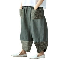 Haite boemske hlače za nogu za žene Ležerne prilike labave palanzo hlače na plaži joga hlače sa džepovima