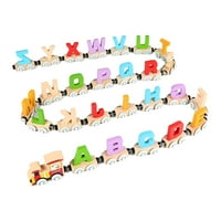 Sunost magnetski mali voz trogodišnja dječja dječaka djevojčica Drvena slova brojevi učenje automobila za vuču automobila