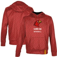 Muški pododjeljak Scarlet Illinois Tech Scarlet Hawks bejzbol naziv DROP pulover Hoodie