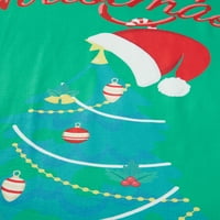 Božićne porodice pidžame, dugih rukava s dugim rukavima na vrhu ramper, dugačke hlače, štenad odijela, božićna večer roditeljske djece