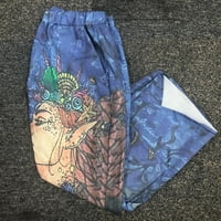 Ženska dama Ležerne prilike Cvijeće Ispis Elastične struke Široke pantalone za noge Hlače Duge hlače