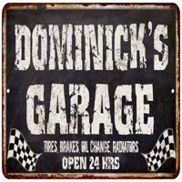 'S garaža crna Grunge znak mat finish metal 112180005462