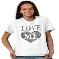 Slatka edgy love me srčano romantično ženska grafička majica majica ties brisco brendovi l
