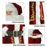 Božićni santa Claus kostim postavio je odrasle odjeće za božićne performanse za zabavu Cosplay