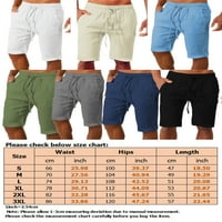 Abtel muške ljetne kratke hlače od pune boje kratke plaže Slim Fit dno Muške salona za odmor uz plažu plaža Sivi XL