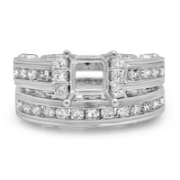 Zbirka dazzlingock 1. Carat 14K Diamond Bridal Poluogradski angažman prsten CT, bijelo zlato, veličina 6