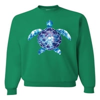 Morska kornjača Tie Dye Art za životinje Ljubav unise Crewneck Grafički duks, bijeli, X-veliki