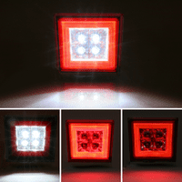 Ikon Motorsports kompatibilan sa univerzalnim kvadratnim crvenim LED stražnjim repom Treći treći treći svjetla za kočnicu zaustavljaju sigurnosnu lampicu