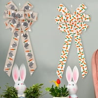 Hesoicy Easter Bow Decor izvrstan uzorak super mekani sopstveni bez obzira na dekorativni krpa otporni na habanje ukrasni krmanski čvor ukras za uskrsnu zabavu za dom
